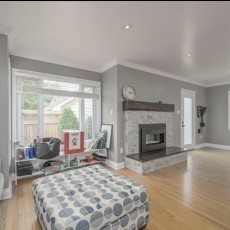 Cozy Family room with fireplace